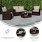 Flash Furniture Aransas Series 4 Piece Brown Patio Set with Beige Back Pillows and Seat Cushions JJ-S351-BNBG-GG - alternate 7
